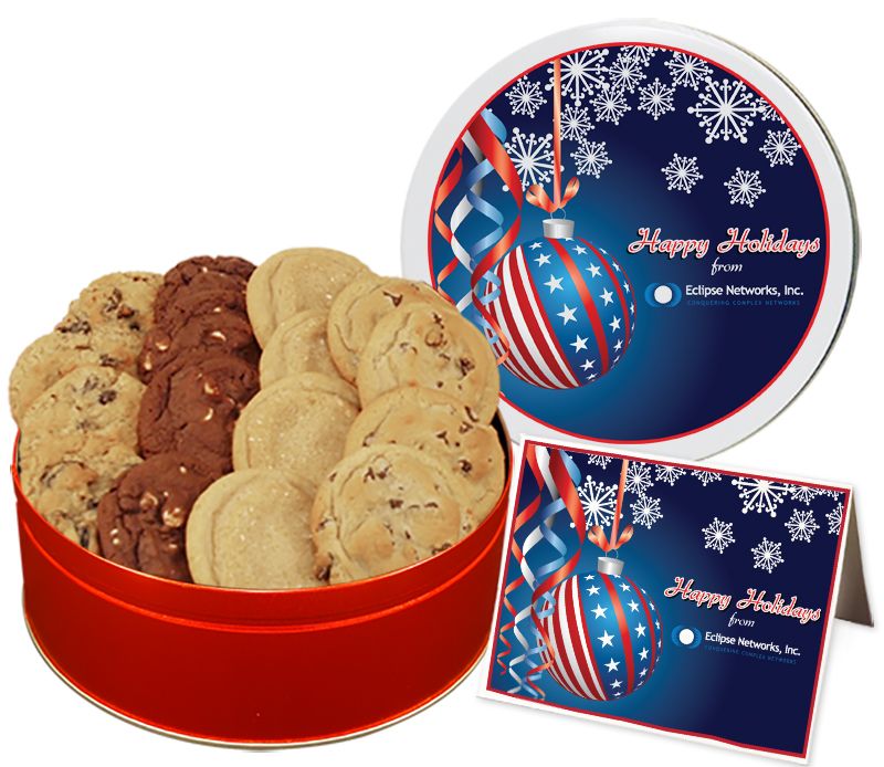 Cookie tin with cookies