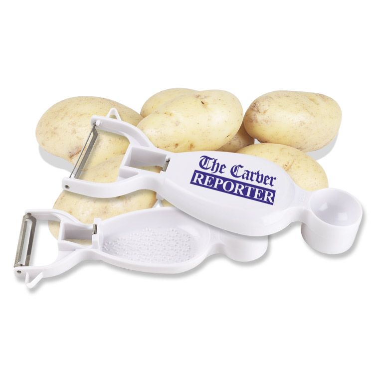 Potato Peelers with Potatoes in the background