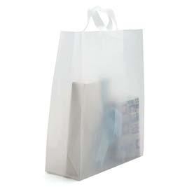 Frosty Clear Soft Loop Shopper Bag (16" x 6" x 18")