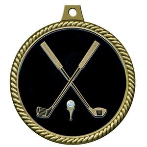 Stock Medal w/ Rope Border (Golf General) 2 1/4"