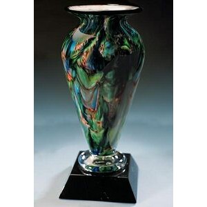 Jade Glen Athena Vase w/ Marble Base (4.5"x11.5")