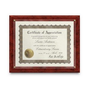 Burgundy Marble Slide-In Certificate Plaque