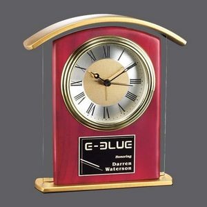 Illovo Clock - Rosewood/Gold 6½"