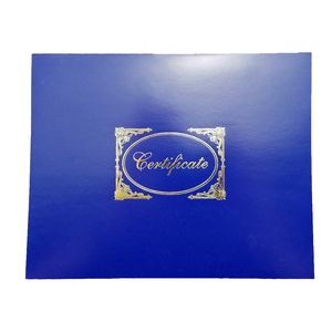 Die Cut Cadillac Presentation Folder Blue / Gold Imprint