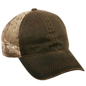 Weathered Cotton Cap w/Camo Back
