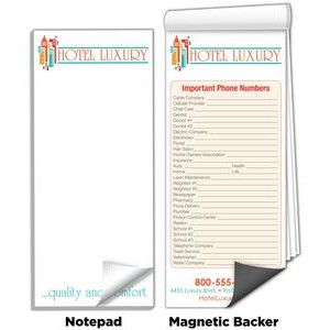 3 1/2"x 8" Full-Color Magnetic Notepads - Important Phone Numbers