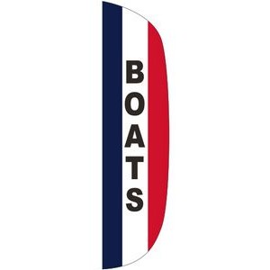 "Boats" Message Flutter Flag (3'x12')