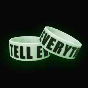 1" Printed Glow-in-the-Dark Silicone Wristbands