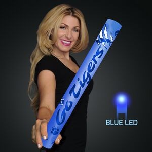 Fully Wrapped 16" Blue LED Foam Cheer Stick - Domestic Imprint
