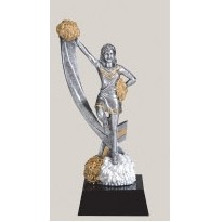 9" Cheerleader Motion Xtreme Resin Trophy