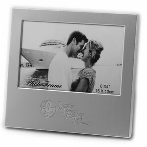 Metal Picture Frame for 4"x6" Photo - Matte Silver Finish