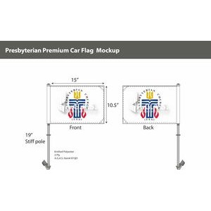 Presbyterian Car Flags 10.5x15 inch Premium