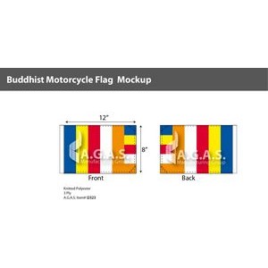Buddhist Motorcycle Flags 6x9 inch