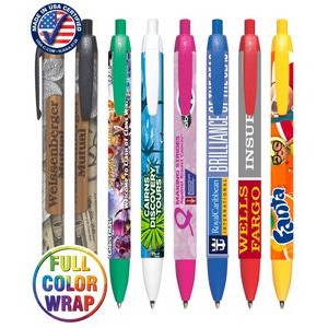 Certified USA Made - Full Color - Wide Body Click Pen with Colored Trim