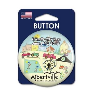 1 Pack Carded 2.25" Round Button