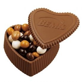 Custom Molded Chocolate Valentine Heart Box w/ Premium Confection
