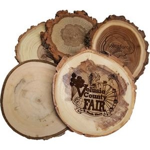3.5" - Pine Coasters with Bark Live Edge