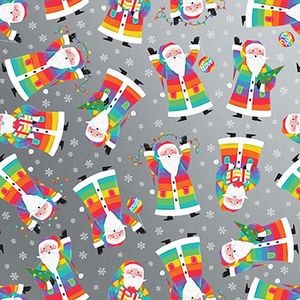 Rainbow Santa Gift Wrap