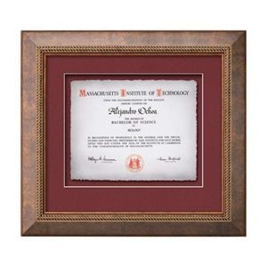 Grazia Certificate Cast Paper Horiz - Black/Gold 17"x15½"