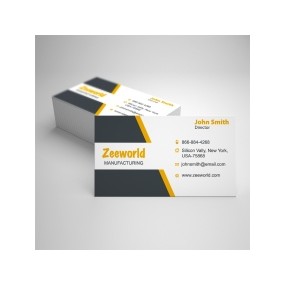 3.5" x 2" Die-Cut Horizontal Leaf Business Card (14 Point Gloss Cardstock - Front Only)