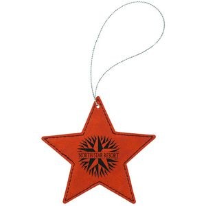 Rawhide Leatherette Star Ornament