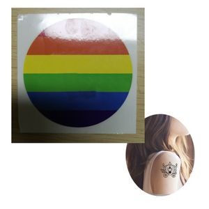 2.5" Diameter Gay Pride Temporary Tattoos