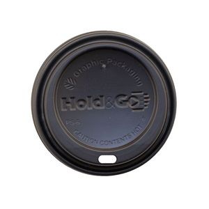 8oz Insulated Paper Cup Lid, Black