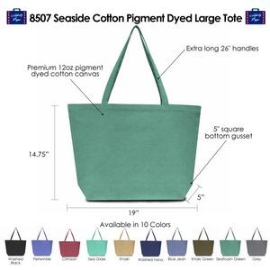 Seaside Cotton Pigment Dyed Large Tote