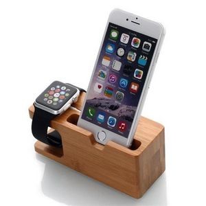 Bamboo Apple Watch Stand And Cell Phone Stand