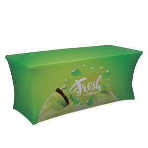 4' Premium Stretch 4-Sided Table Cover w/Closed Back