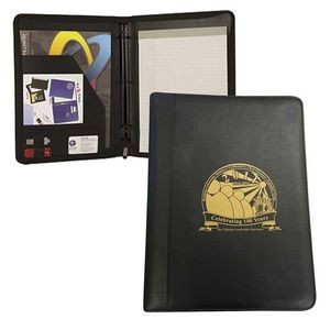 Riverdale Deluxe Padfolio with 1"-3 Ring Binder and Zipper Closure