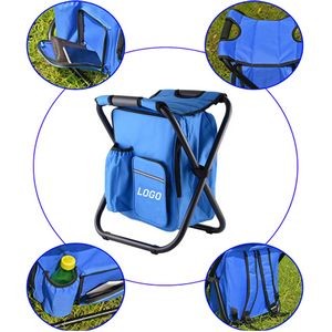 Outdoor Foldable Chair Backpack Cooler Bag Stool