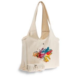 Foldable Canvas Slingbag with Snap - Full Color Transfer (19"x13"x3")