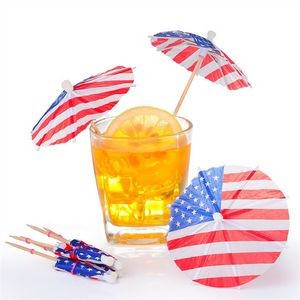 American Flag Cocktail Umbrella