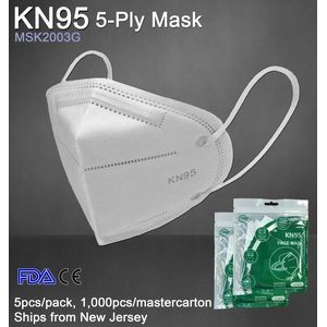 USA STOCK! KN95 5-Ply Disposable Face Mask