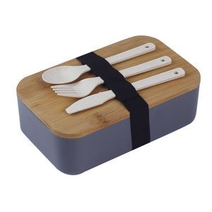 Wheat Straw Lunch Box With Utensils Set