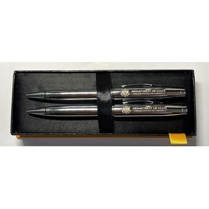 Cross Coventry Ballpoint Pen & 0.7mm Pencil Chrome Set.