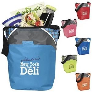 Insulated Lunch Cooler Zipper Carry Bag with Front Pocket (9.25" x 7")