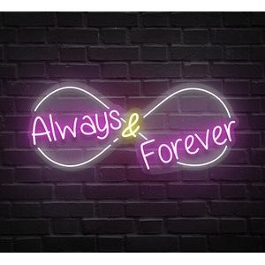 Always And Forever Neon Sign (36 " x 15 ")