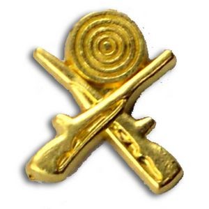 Crossed Rifles Chenille Letter Pin