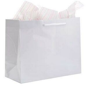 White Gloss Eurotote Bag (16"x6"x12")