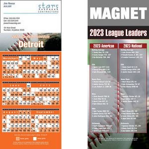 Detroit Pro Baseball Schedule Magnet (3 1/2"x8 1/2")