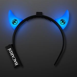 Blue Light Up Devil Horns Headband