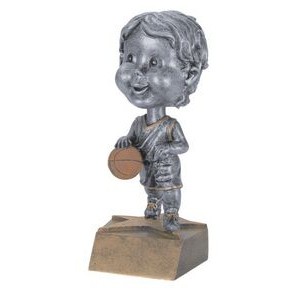 Resin Male Basketball Bobble Head (6")