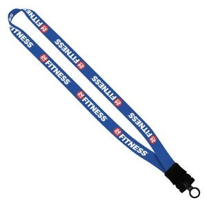 3/4" Dye Sublimated Stretchy Elastic Lanyard W/ Plastic Snap Buckle Release