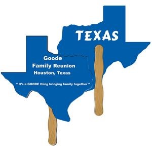 Texas State Hand Fan Full Color (2 Sides)