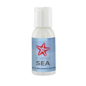 1 Oz. SPF 50 Sunscreen In Clear Round Bottle