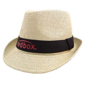 Natural Straw Fedora Hat