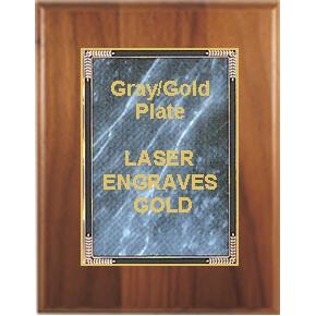 Cherry Plaque 7" x 9" - Gray/Gold 5" x 7" Marble Mist Plate