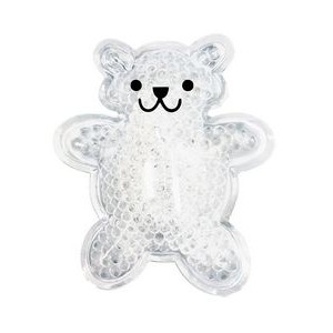 White Teddy Bear Hot/Cold Pack w/Gel Beads